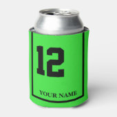 12 lime groen paard zadel deken op maat blikjeskoeler (Blikje Voorkant)