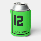 12 lime groen paard zadel deken op maat blikjeskoeler (Blikje Achterkant)