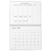 12 Maand 2027 Kalender Boodschappen Tracker (Jan 2027)