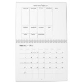 12 Maand 2027 Kalender Boodschappen Tracker (Feb 2027)