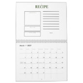 12 Maand 2027 Kalender van Receptkaarten (Mar 2027)