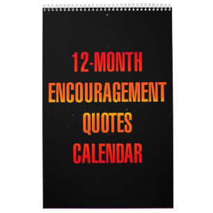 12-maandelijkse aanmoedigingscitaten kalender