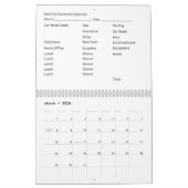 12 Maandelijkse kalender Zakelijke uitgaven Bladen (Mar 2026)