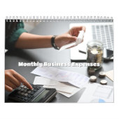 12 Maandelijkse kalender Zakelijke uitgaven Bladen (Hoes)