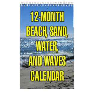 12-Maandelijkse Strand, Zand, Water, En Golven Kalender