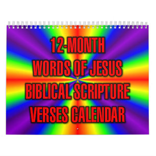 12-maandelijkse woorden van Jezus Bijbel Schriftuu Kalender