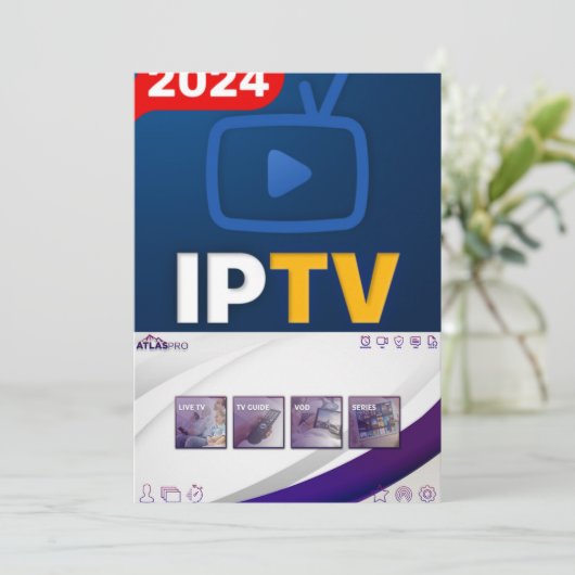12 maanden abonnement voor IPTV Feestdagenkaart (Staand voorkant)