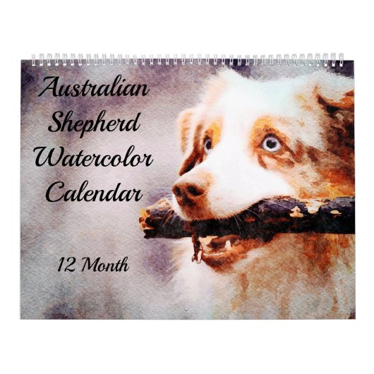 12 maanden Australische Waterverf van schapenhoude Kalender (Hoes)