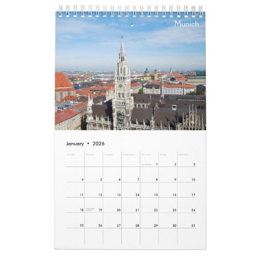 12 maanden Beieren Wall Calendar Kalender (Jan 2026)
