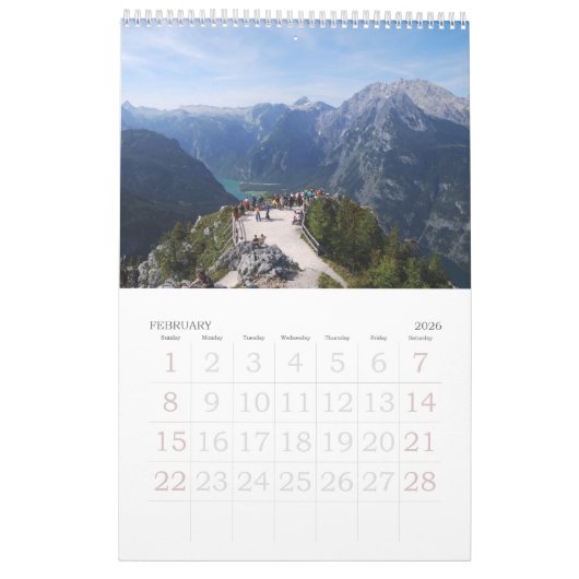 12 maanden Berchtesgaden Photo Calendar Kalender (Feb 2026)