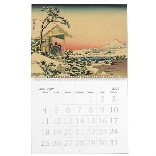 12 maanden berg Fuji Kalender (Jan 2026)
