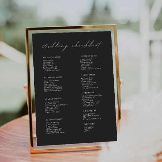 12 maanden Black Wedding Checklist