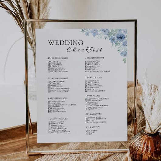 12 maanden Blue Wedding Checklist
