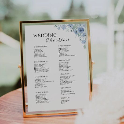 12 maanden Blue Wedding Checklist