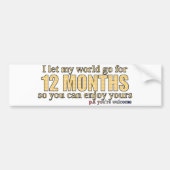 12 maanden bumpersticker (Voorkant)