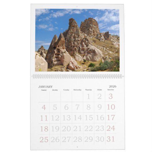12 maanden Cappadocia Turkey Photo Calendar Kalender (Jan 2026)