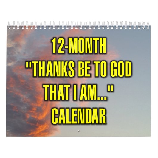 12-Maanden "Dank aan God dat ik..." Kalender (Hoes)
