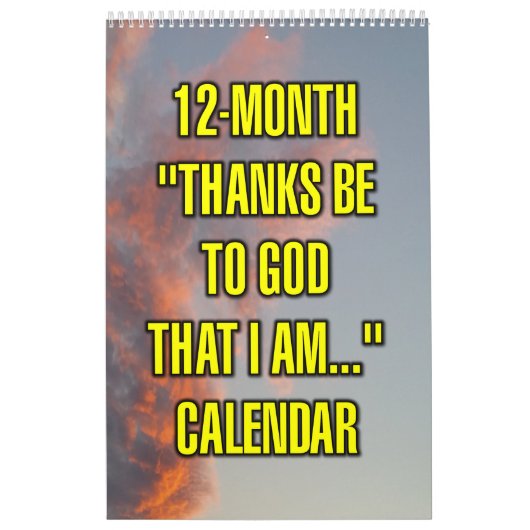 12-Maanden "Dank aan God dat ik..." Kalender (Hoes)