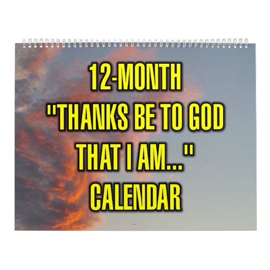 12-Maanden "Dank zij God dat ik..." Kalender (Hoes)