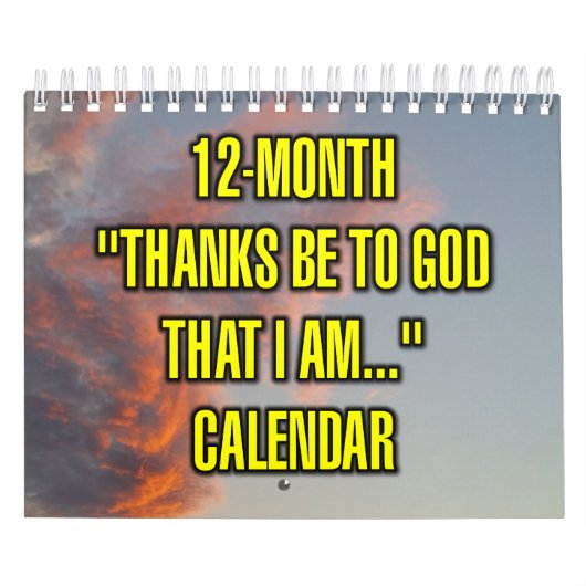 12-Maanden "Dank zij God dat ik..." Kalender (Hoes)
