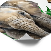 12 maanden eerste jaar fotocollage poster (Hoek)