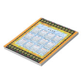 12 maanden Engelse kalender van het jaar 2025 Notitieblok (Linkerzijde)