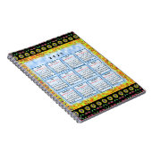 12 maanden Engelse kalender van het jaar 2025 Notitieboek (Rechterzijde)