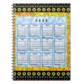 12 maanden Engelse kalender van het jaar 2025 Notitieboek (Voorkant)