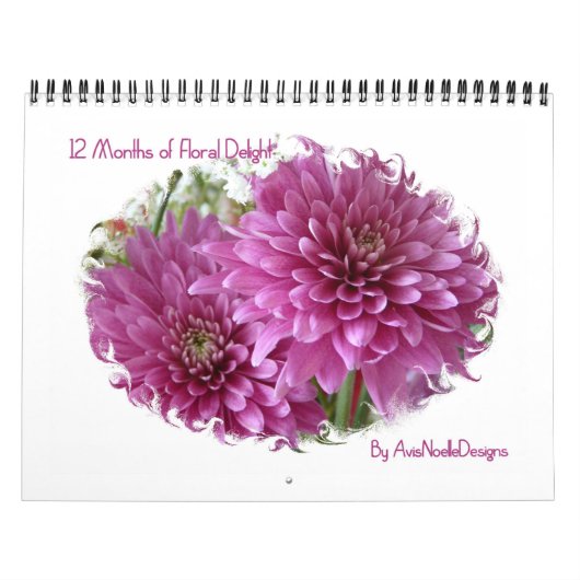 12 maanden Floral Delight Flowers Kalender (Hoes)