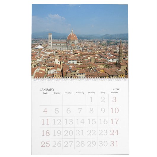 12 maanden Florence, Italië Fotokalender Kalender (Jan 2026)