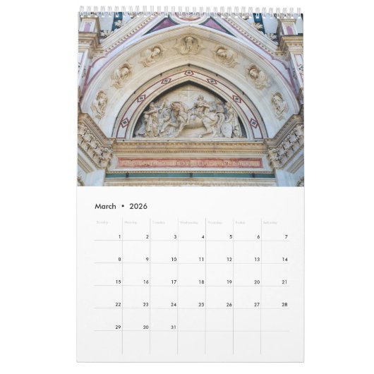 12 maanden Florence, Italië Fotokalender Kalender (Mar 2026)