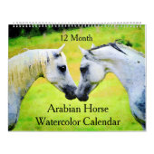 12 maanden Gespiriseerde Arabische paarden Waterve Kalender (Hoes)