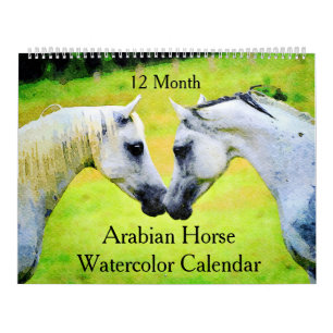 12 maanden Gespiriseerde Arabische paarden Waterve Kalender