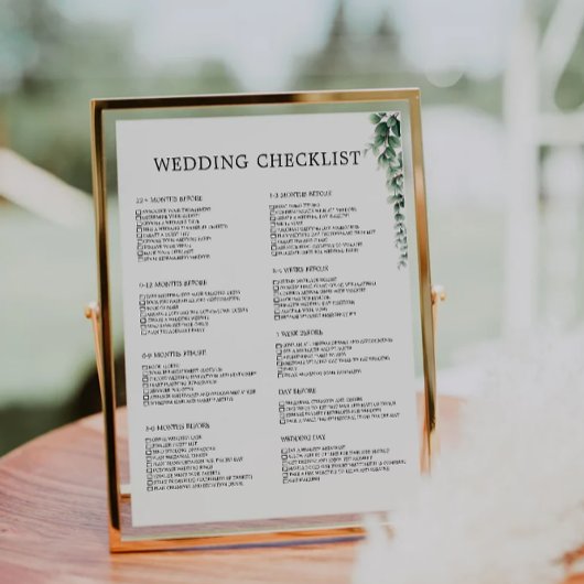 12 maanden Greenery Wedding Checklist