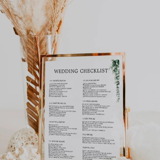 12 maanden Greenery Wedding Checklist