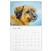 12 maanden Grensverankeringspunten Waterverf schil Kalender (Jan 2027)