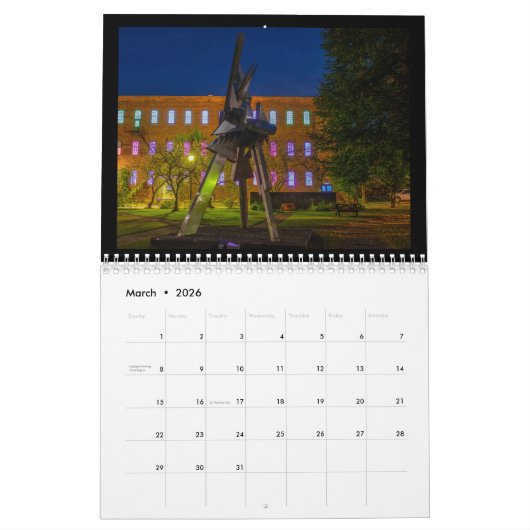 12 maanden in Central NY Kalender (Mar 2026)