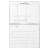 12 maanden Kalender boodschappenlijst Tracker (Mar 2026)