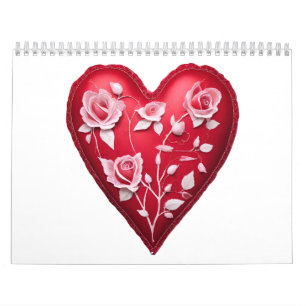 12-maanden "Kalender van de harten" voor 2026 Kalender