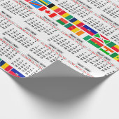 12 maanden kalender van het jaar 2025 cadeaupapier (Hoek)