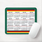 12 maanden kalender van het jaar 2025 muismat (Met muis)