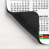 12 maanden kalender van het jaar 2025 muismat (Hoek)