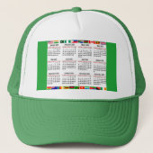 12 maanden kalender van het jaar 2025 trucker pet (Voorkant)