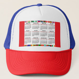 12 maanden kalender van het jaar 2025 trucker pet