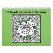 12 maanden Kalender van het kleuren van Rozen Vlin (Hoes)