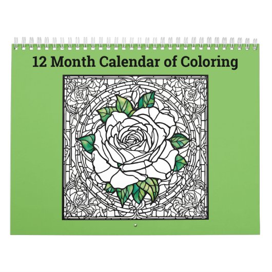 12 Maanden Kalender van Kleurrijke Rozen Vlinders (Hoes)