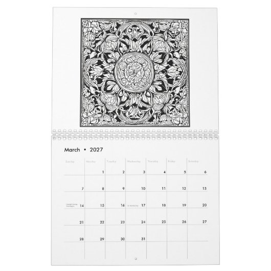 12 Maanden Kalender van Kleurrijke Rozen Vlinders (Mar 2027)