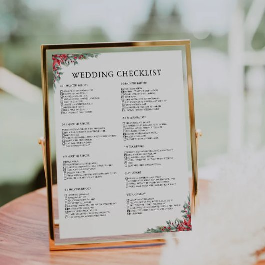 12 maanden Kerstmis bruiloft checklist