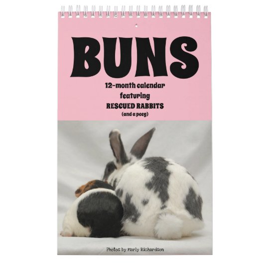12 maanden konijnenkalender kalender (Hoes)