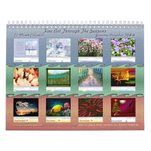 12 maanden kunst door de seizoenen kalender (Hoes)